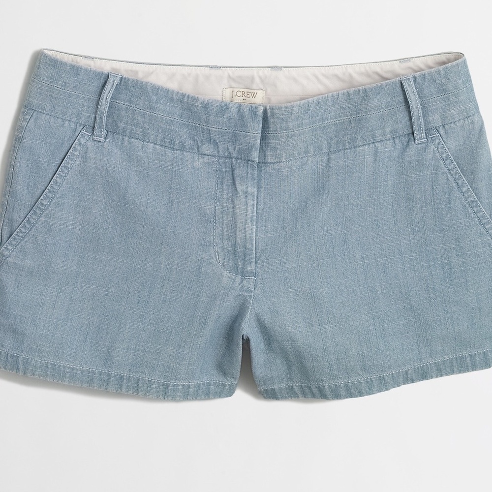 J. Crew Women's 3” chambray shorts